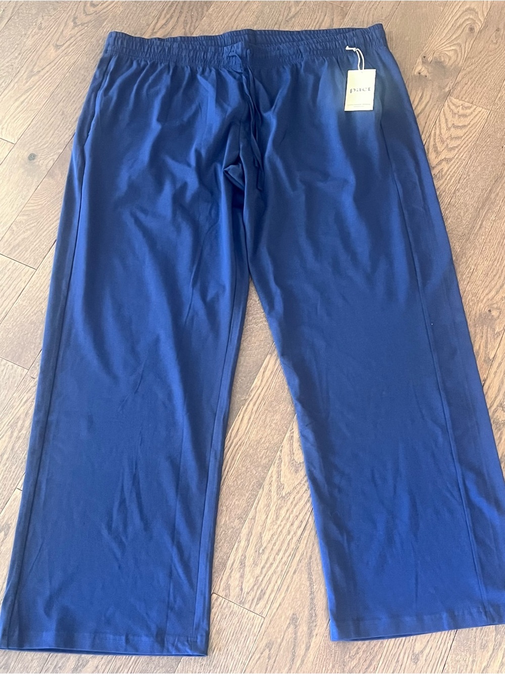 NWT Pact Women’s Navy Blue Luxe Signature Wide Leg Pant Size 2X
